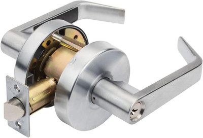 Classroom Door Lock Keyed Lever Lockset, ADA Compliant, Grade 2 Heavy Duty Locki