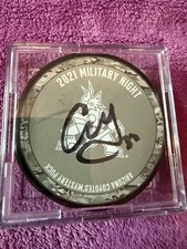Alex Goligoski Arizona Coyotes Signed Military Appreciation Night Mystery Puck