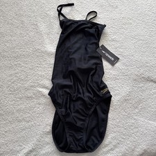 NWT Women's 38 Speedo Printed Double X back 1 Pc Deep Storm-Anthracite Pro LT