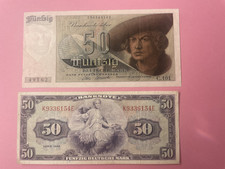 2x 50 Mark Bank deutscher L&auml;nder 1948