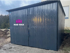 +Blechgarage 3x5m B-Ware in Farbe Lieferung&Aufbau Baucontainer Fahradunterstand