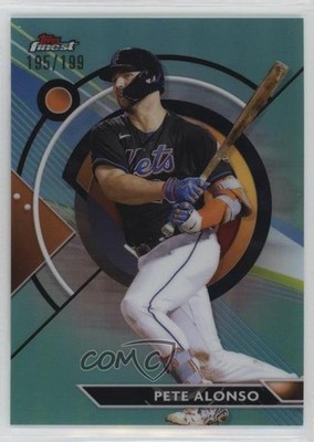 2023 Topps Finest Aqua Refractor 195/199 Pete Alonso #57 1b8