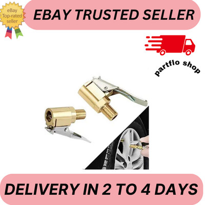 2 Pcs Brass Locking Tire Air Chuck - No Leak Tire Inflator Adapter,