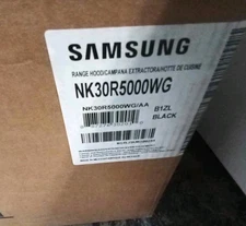 Samsung 30 in Wall Mount Range Hood with LED Black Stainless Steel NK30R5000WG