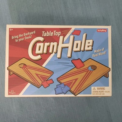 Table Top Mini Wood Corn Hole Game W/ 6 Bags Schylling  Desktop