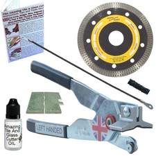 Glass and Tile Cutter Kit 1 Left Handed Tile Cutter 4 1/2 in Ultra Thin Diamo...