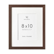 8x10 Picture Frame, Solid Oak Wood 8 x 10 Photo Frame with Mat to 5x7 Opennin...