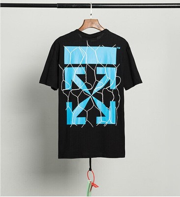 OFF WHITE Biegendraht Pfeil Herren Kurzarm T-Shirt Unisex Loose Tee Casual Neue