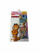 nickelodeon garfield 7 pairs girls briefs under wear size 8 cotton