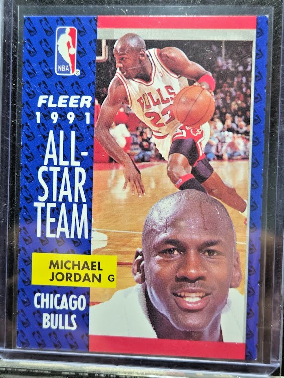 Michael Jordan Chicago Bulls 1991 Fleer All-Star Team #211  HOF