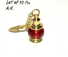 Lot of 50 Nautical Brass Lantern Keychains – Vintage Maritime Collectible Key
