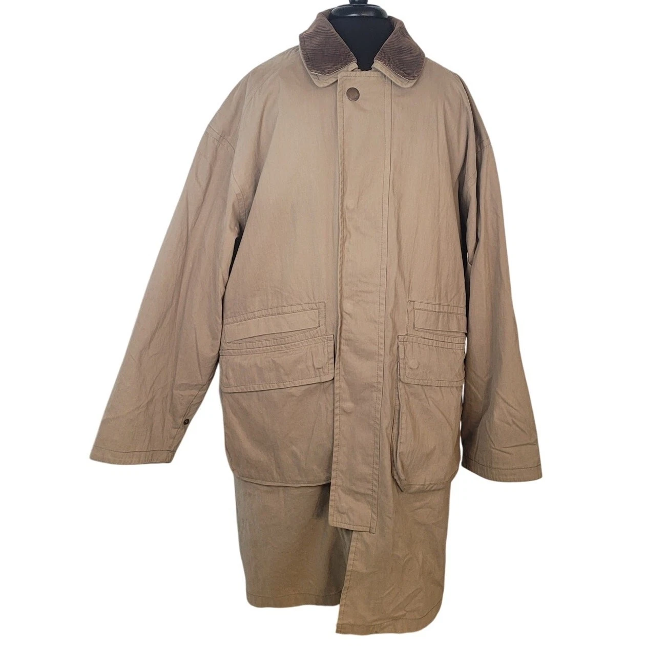 VTG London Fog Trench Coat 42R Beige Thinsulate Lined Classic