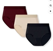 VANITY FAIR 3-Pair Brief Radiant 360 Comfort Underwear Panty Polyester Size M/6