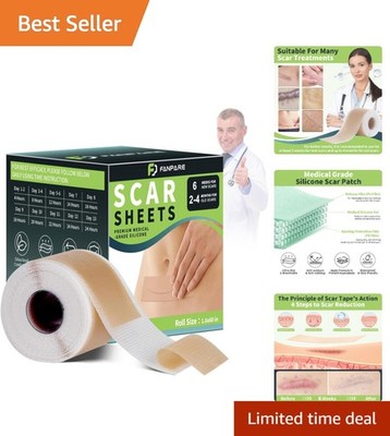 Medical Grade Silicone Scar Tape, Silicone Sheets for Scars Treatment & Preve...