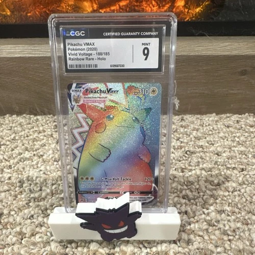 Pokémon TCG Pikachu VMAX Rainbow Rare Holo 188/185 Vivid Voltage CGC 9 2020