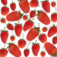 30 Pieces Artificial Strawberries Assorted Size Lifelike Plastic Fake Fruit Deco