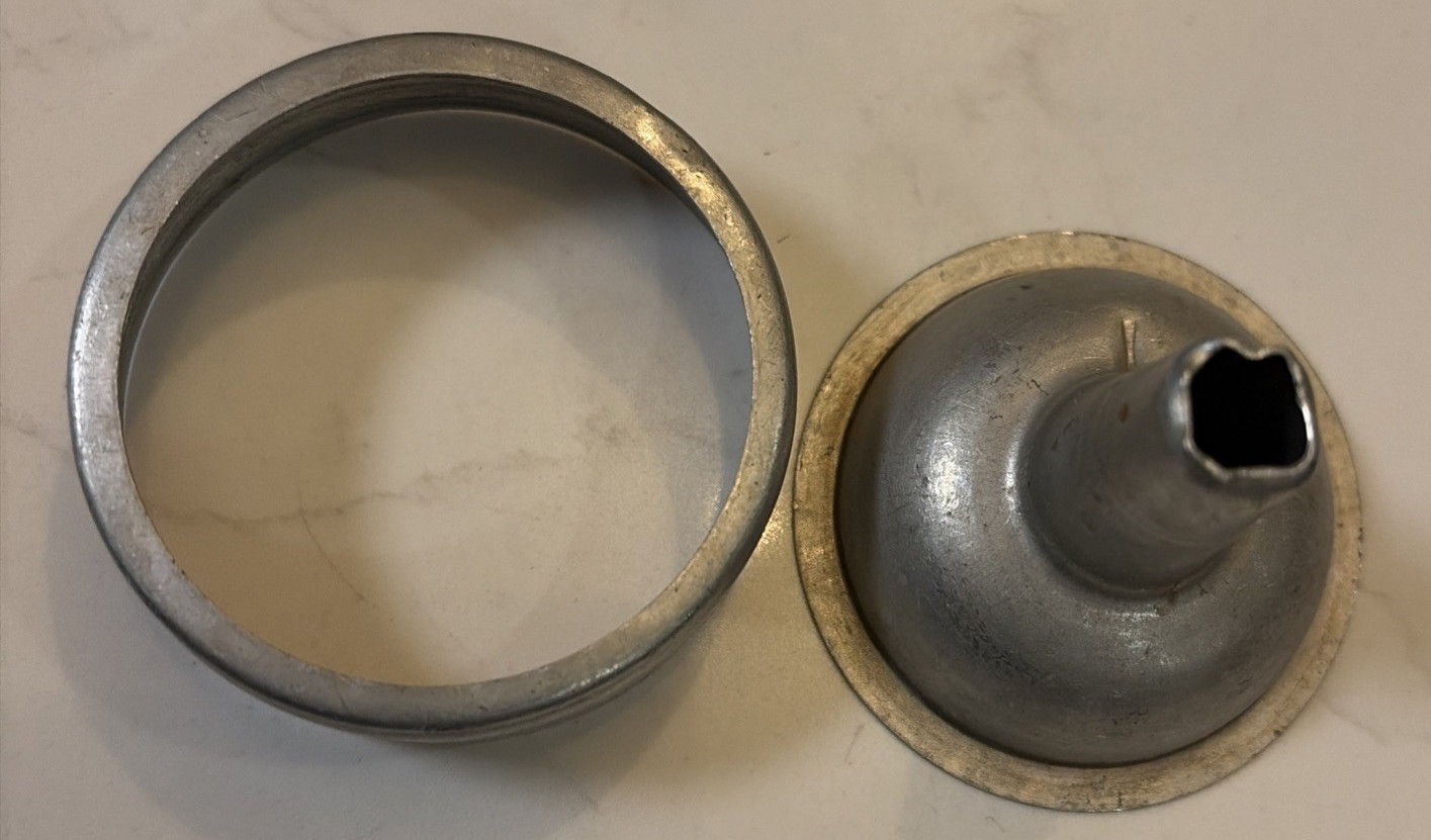 Wide & Narrow Mouth Vintage Aluminum Canning Funnel With Handle
