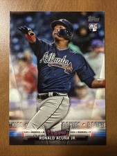 Ronald Acuna Jr. Rookie Card RC 2018 Topps Update Salute #S-21. rookie card picture