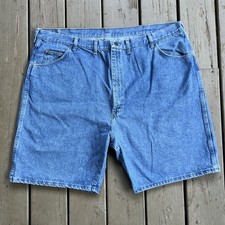 Vintage 90s Wrangler USA Made Denim Shorts Faded 100 Cotton Men s 45x9