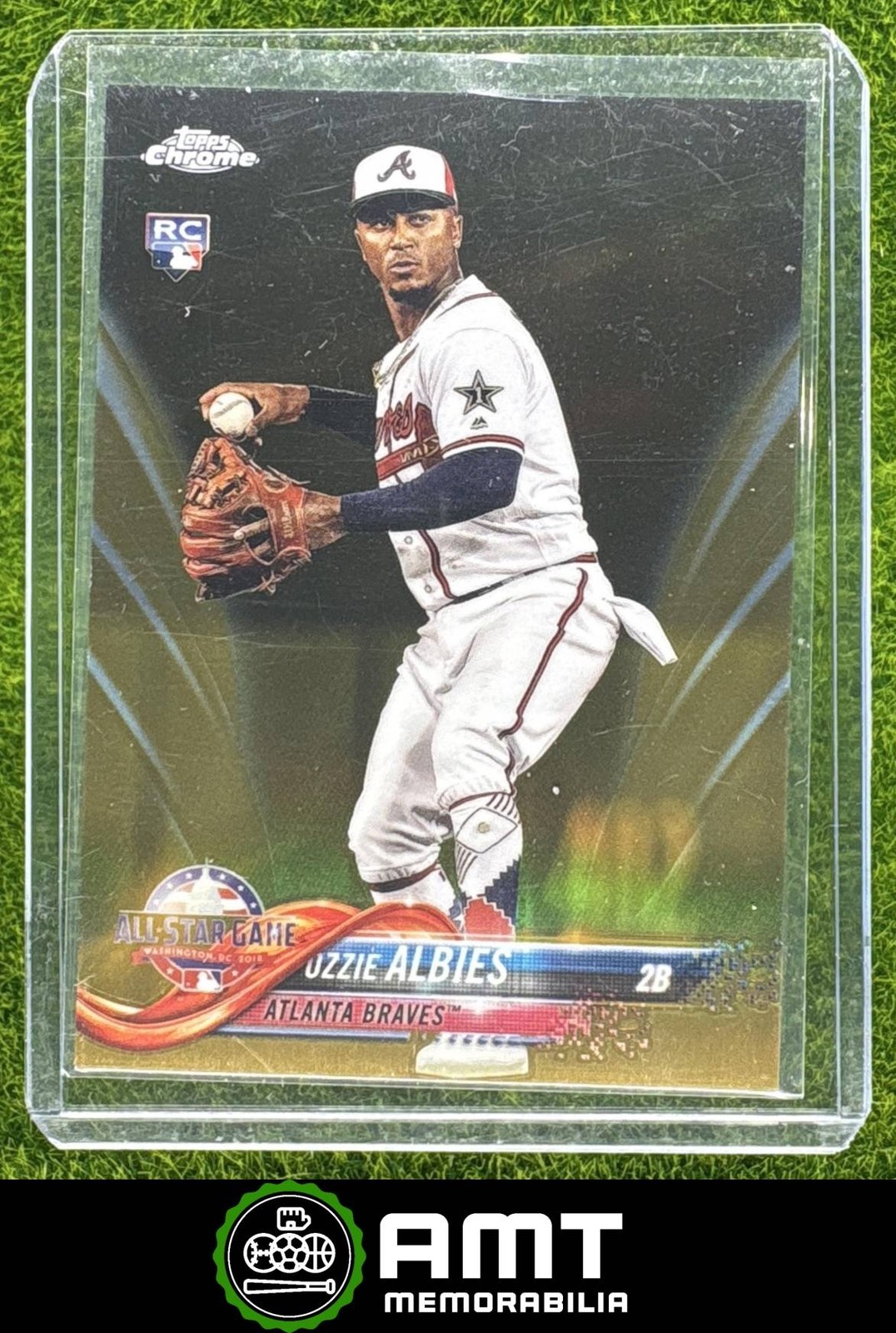 Ozzie Albies RC 2018 Topps Chrome Update 6/50 Gold Refractor Braves #HMT76