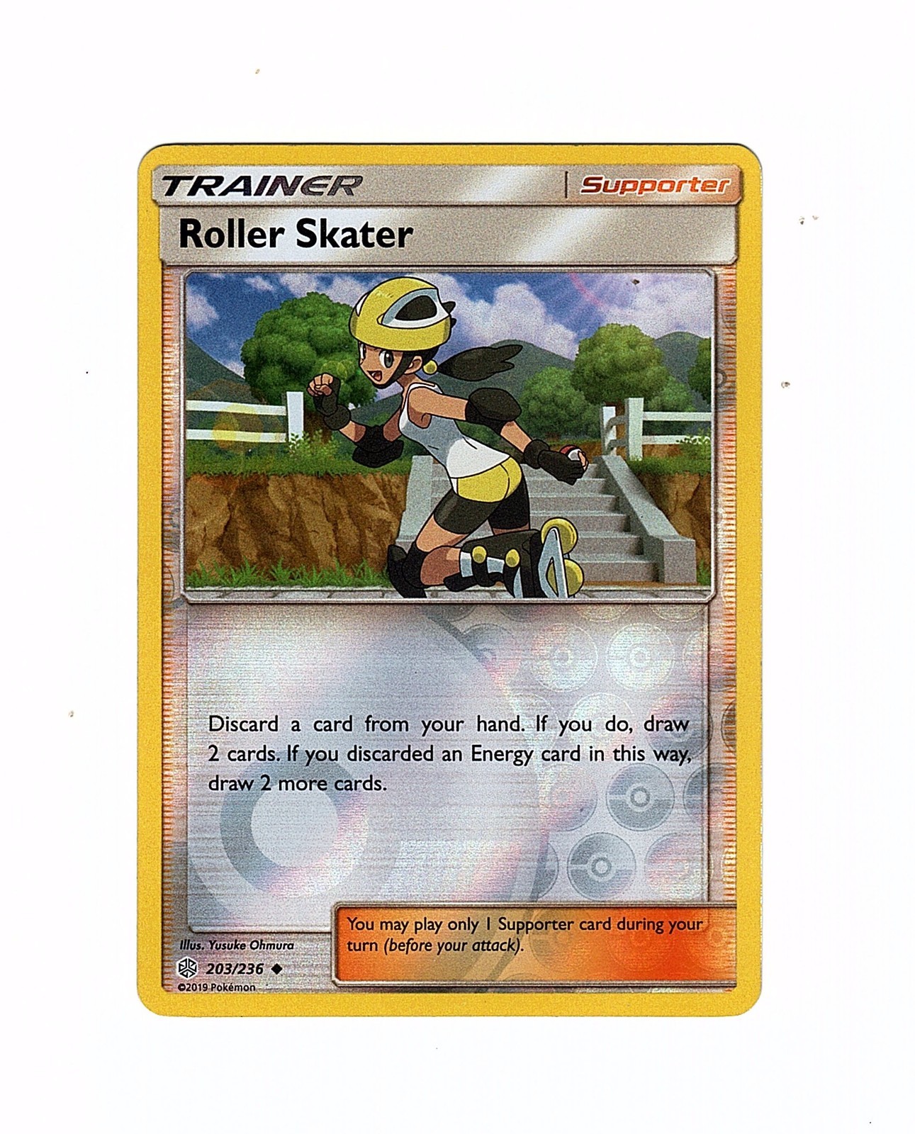 Roller Skater 203/236 Sm-Cosmic Eclipse Reverse Holo - Pokemon Card