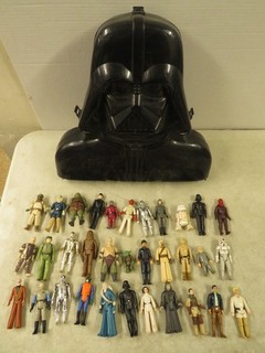 Riesiges Konvolut 33 Vintage 80er Kenner Star Wars Figuren Darth Vader Figurenkoffer