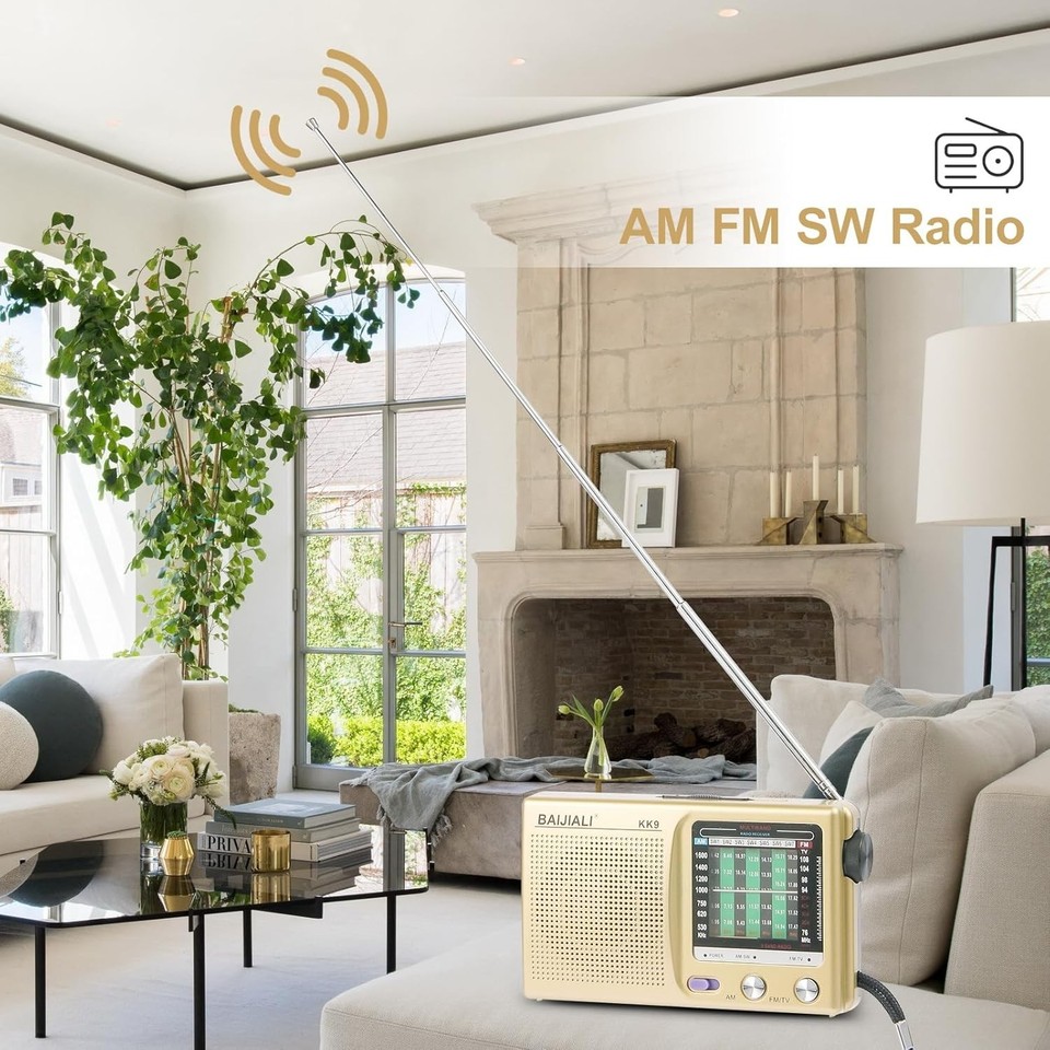 Portable Radio AM FM, Transistor Radio, Plug in Wall or Battery ...