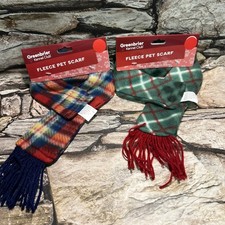 2- Greenbrier Fleece Scarfs Soft -Adjustable Neck Warmer for Puppies  Toy Dogs