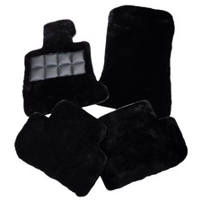 Bespoke Edition Genuine Black Sheepskin floor mats for Rolls Royce Silver Seraph