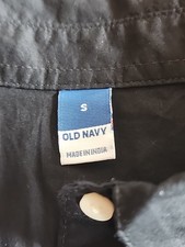 Gap,blk,Sz.S. Cotton. Dress.ShirtCollar.chest Pocket.Side Pockets,buttondown