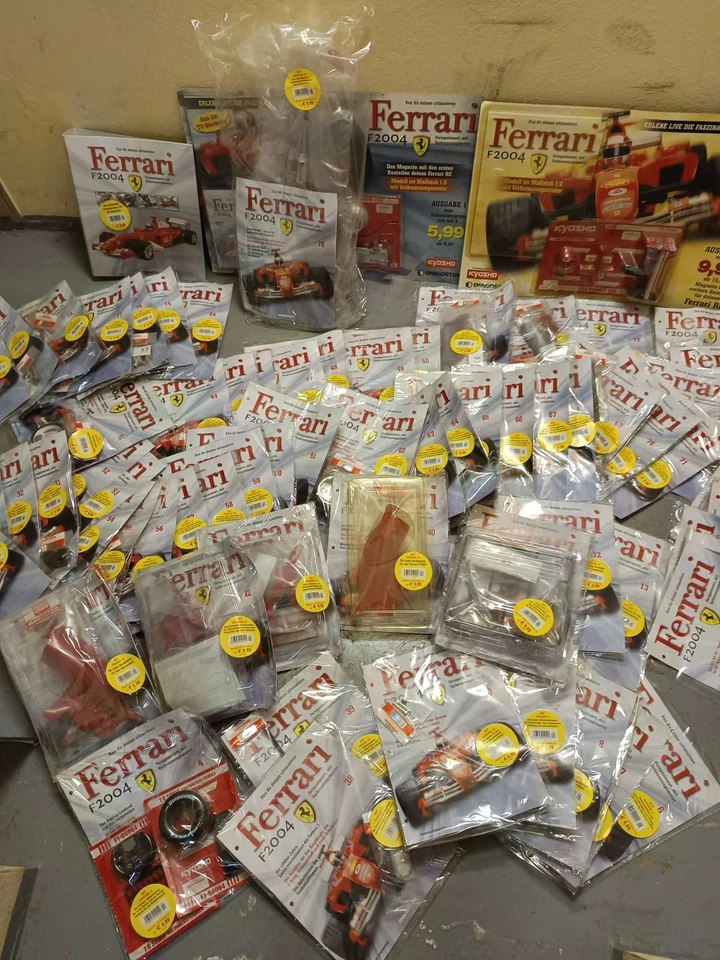 DeAgostini 1:8 Orginalverpackter Bausatz d. Kyosho Ferrari F2004 mit 78+1 Teile  - Bild 3 von 4