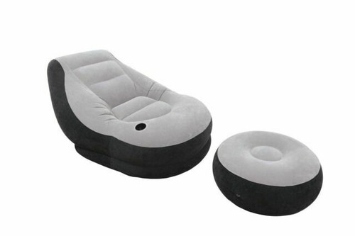 Intex Aufblasbarer Ultra Lounge Chair mit Getränkehalter und Ottomane Set (Open Box) - Bild 1 von 1