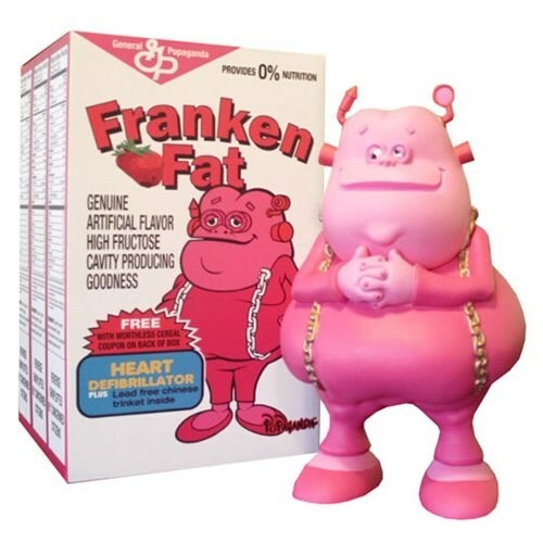 Figurine Ron English X Blackbook Toy – Franken EVIL MC – Vinyle GID – Occasion