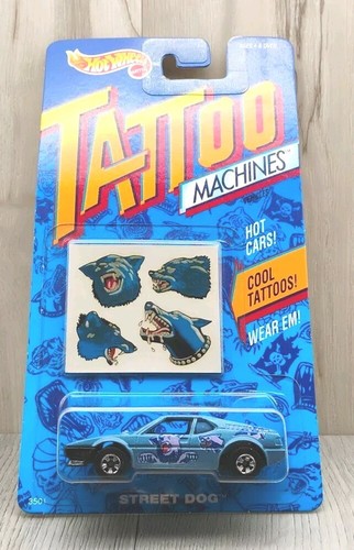 1992 Hot Wheels Tattoo Machines Street Dog 3501 VINTAGE TATTOOS BOYS AND GIRLS