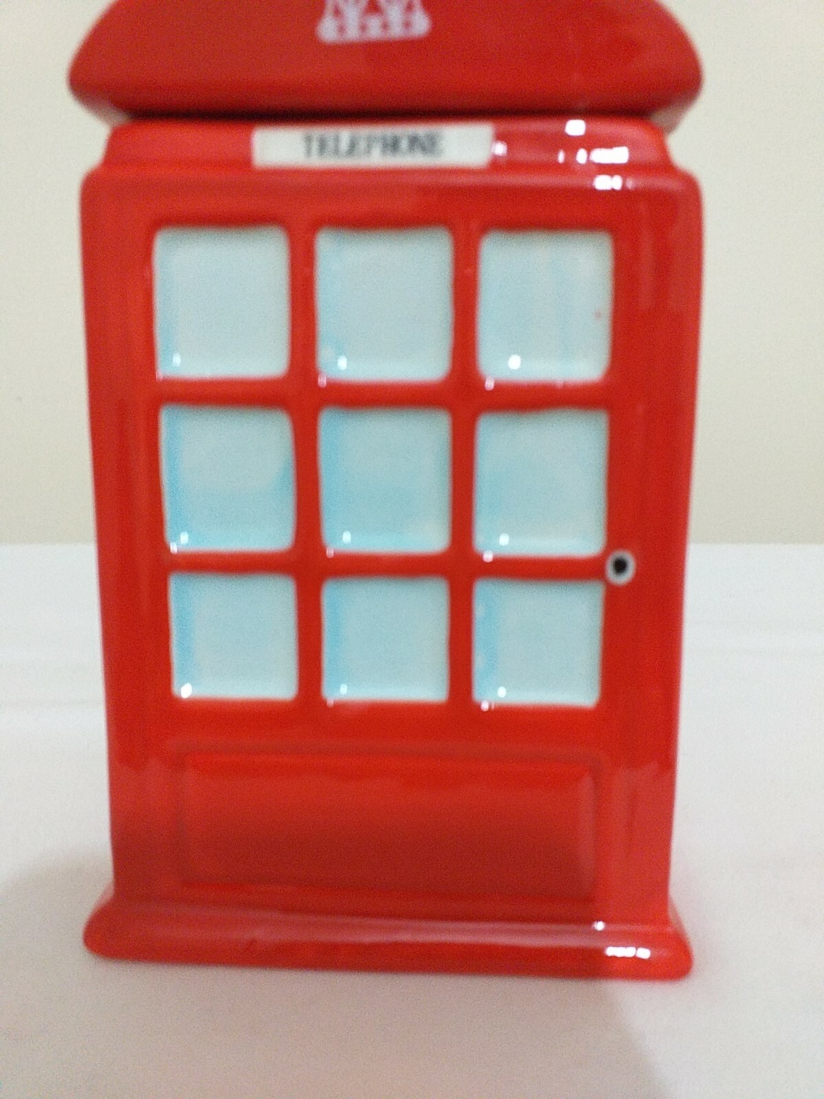 *London Telephone BOOTH Mug With Lid London Red CERAMIC pottery ☆ eBay