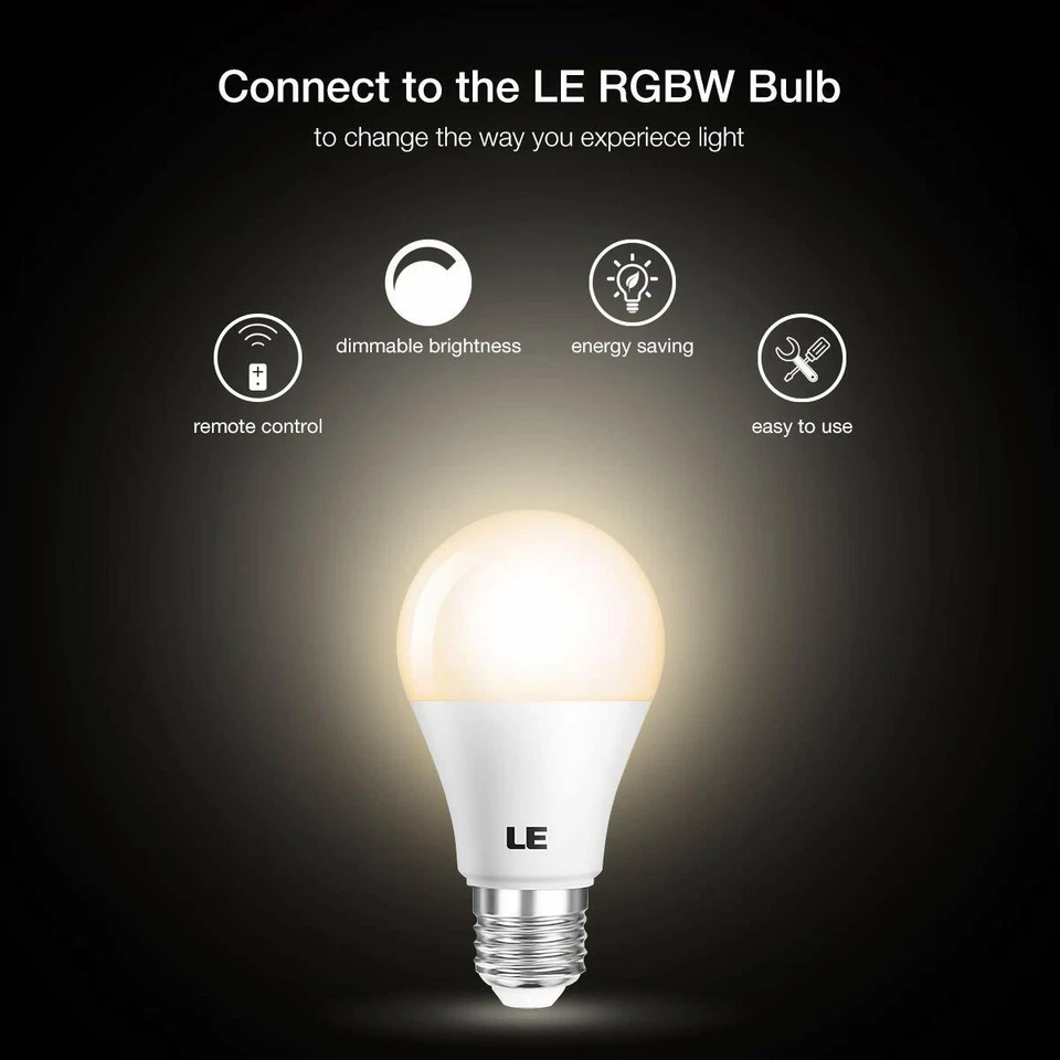 4X E26 RGB LED Bulbs Magic Color Changing Lighting Decor Light IR Remote Control - Image 3 of 4