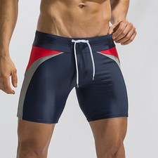 Mens Sheer Boxer Swim Trunks Mesh Shorts with Liner Beach Surf Swimwear