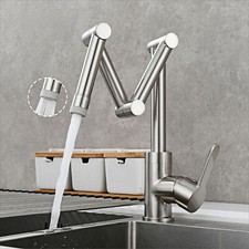 Pot Filler Faucet Deck Mounted Three-Section Extension Folding Kitchen Faucets