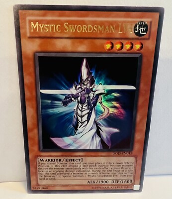 YuGiOh MYSTIC SWORDSMAN LV4 SOD-EN012 Soul Of The Duelist Near Mint
