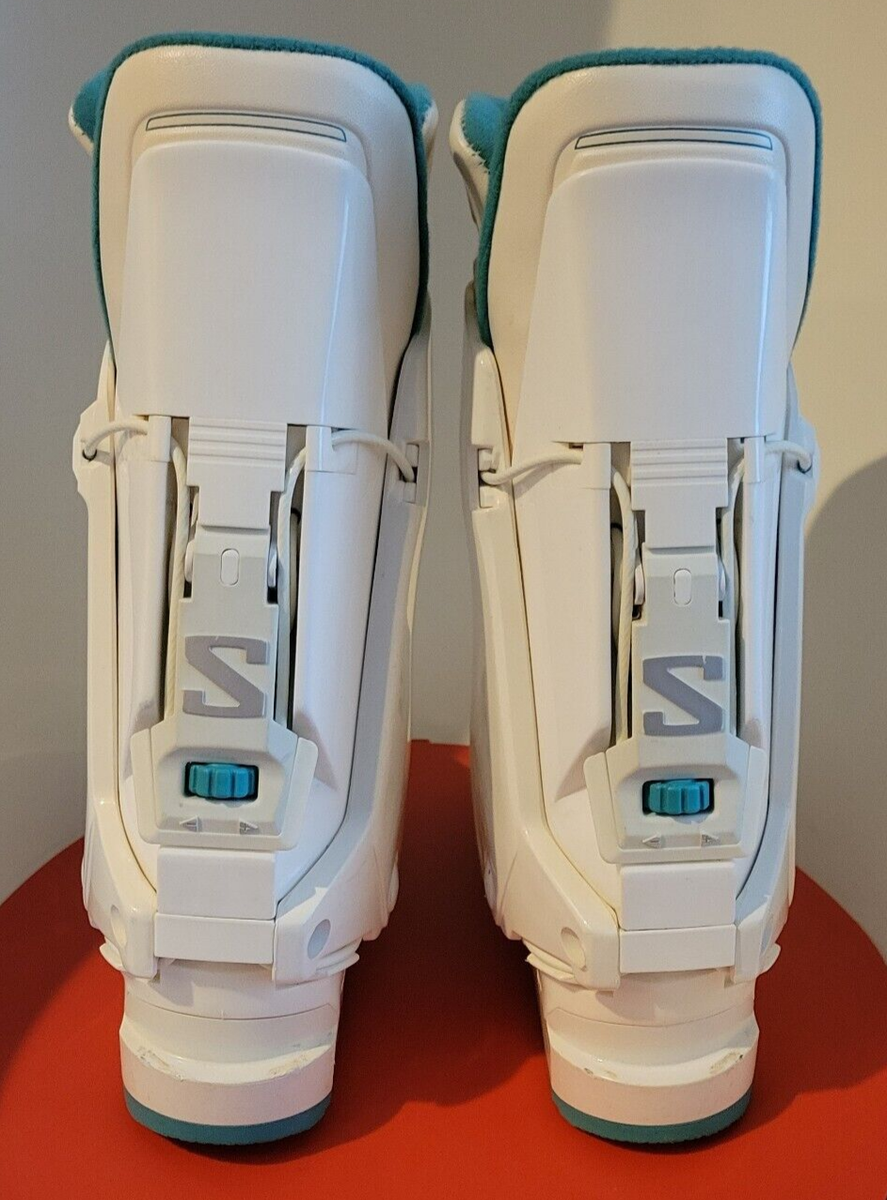 Salomon SX82 Ski Boots White/Pink/Aqua Womens / 25 Made in France