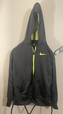 Nike boys xl zip hoodie Sweatshirt grey  neon