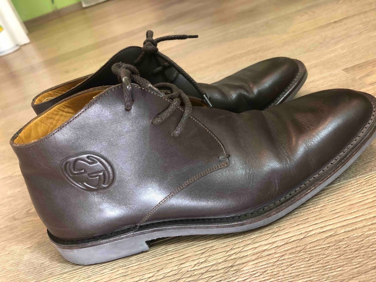 brown gucci boots mens