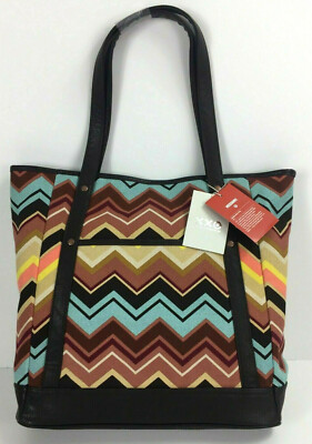 MISSONI for Target NWT Multi Color CANVAS TOTE LG Shopping