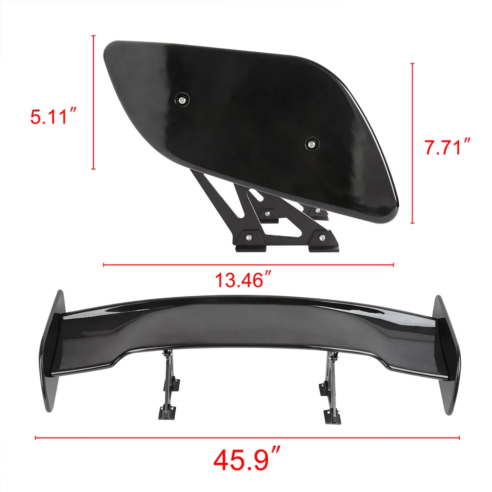 Alerón trasero para Volkswagen Beetle 46" ala de carreras estilo GT brillante negro Foto 3 de 4