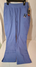 cherokee scrub Cargo Rib Knit Waist Pants blue L WW210