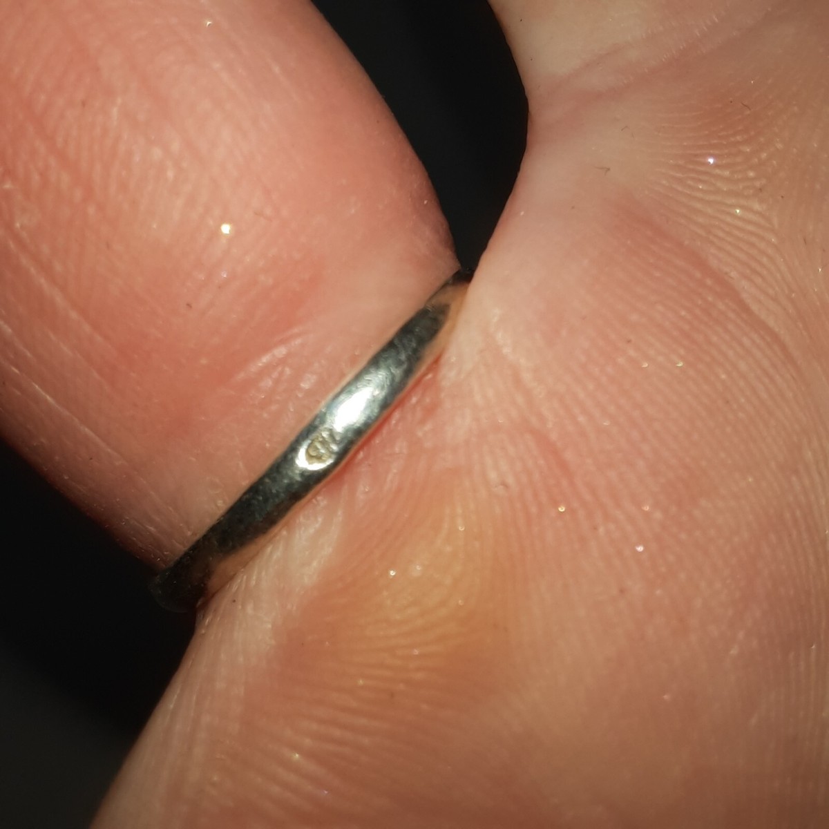 Bague En Argent Massif 925 Avec Rangée De Perles - Taille 58 - Occasion En Bon état