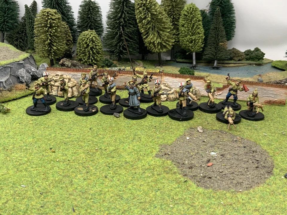 RCW BOLSHEVIK INFANTRY SQUAD PRO PAINTED BY EYE 28MM COPPLESTONE MINIATURES - Image 2 of 4