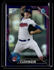 2016 Bowman Chrome Prospects Purple Refractor Mike Clevinger Auto 190/250