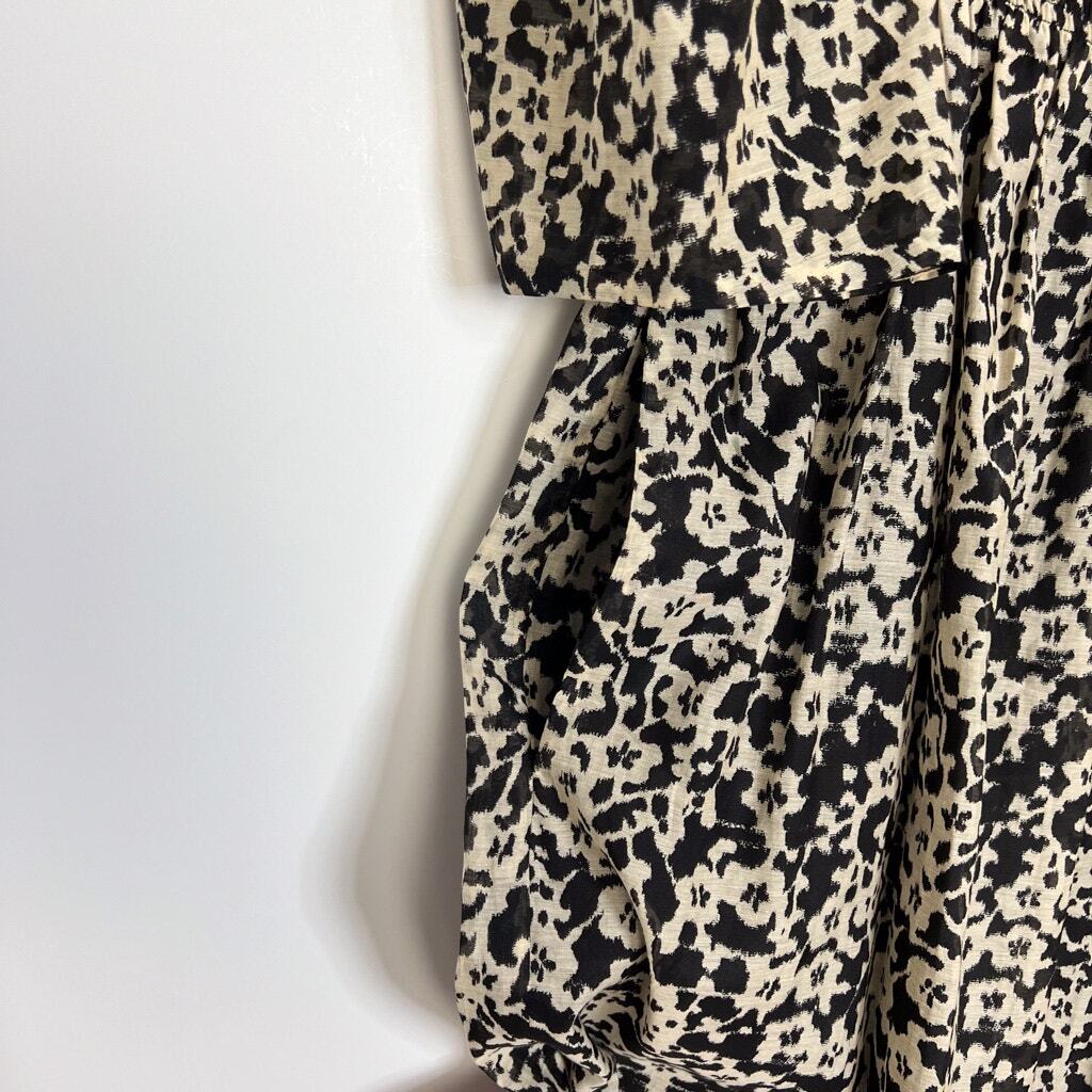 rebecca taylor ruched osaka dress Rebecca Taylor Ruched Osaka Silk Cotton Blend Midi Dress Size Medium