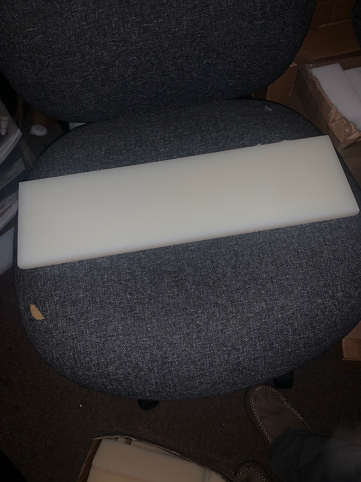 WHITE NYLON SHEET machineable plastic flat bar plate stock 1/2" x 5” x